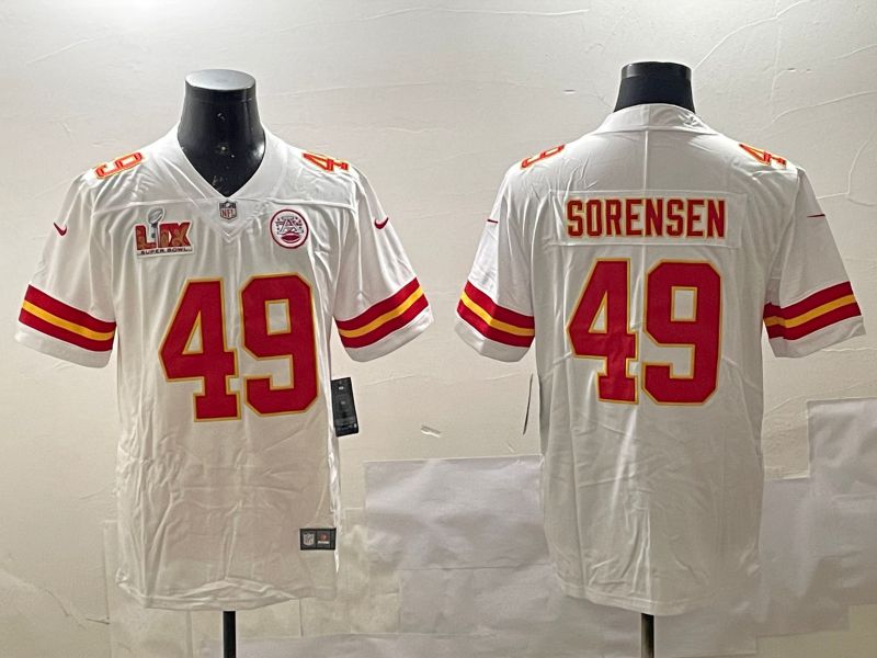 Men Kansas City Chiefs #49 Sorensen White Second generations 2025 Nike Limited NFL Jersey style 5->kansas city chiefs->NFL Jersey